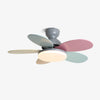 Multi-color petal ceiling fan lamp