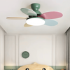 Multi-color petal ceiling fan lamp