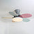 Multi-color petal ceiling fan lamp