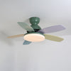 Multi-color petal ceiling fan lamp