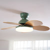 Multi-color petal ceiling fan lamp