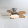 Multi-color petal ceiling fan lamp