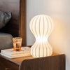 Lampe de table avec abat-jour en soie naturelle