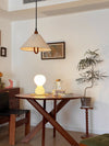 Lampe de table avec abat-jour en soie naturelle
