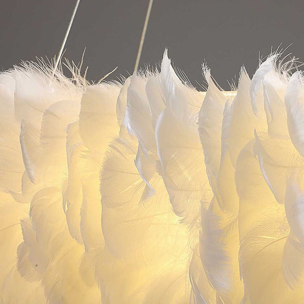 Natural feather soft light Pendant light