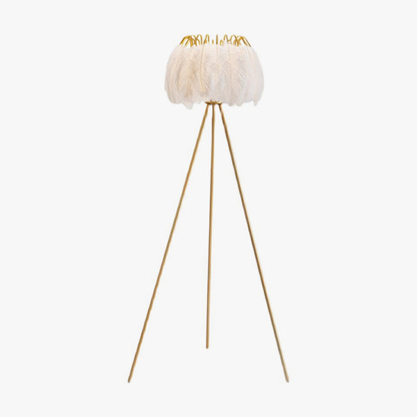 Nordic light luxury living room bedroom feather floor lamp