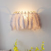 Nordic Feather Bedroom Bedside Wall Lamp