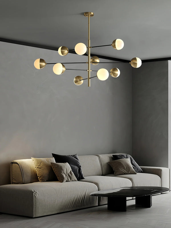 Nordic glass living room chandelier