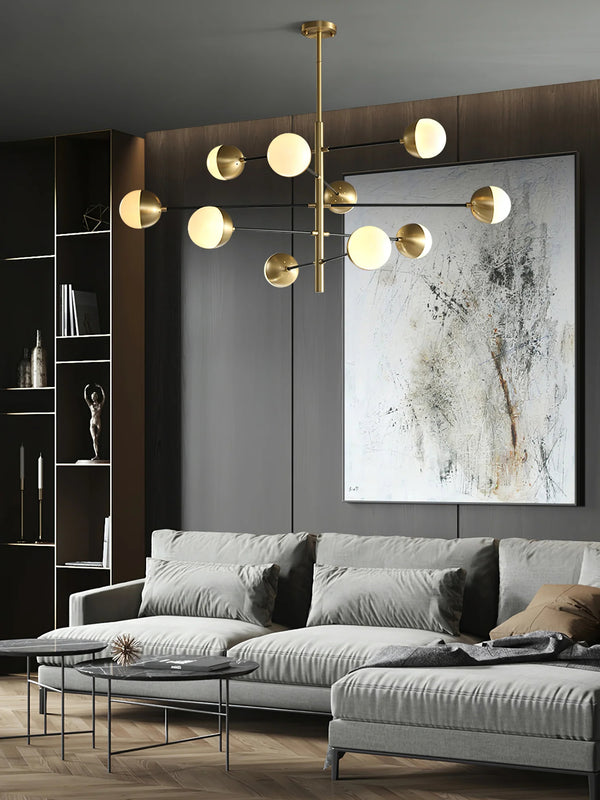 Nordic glass living room chandelier