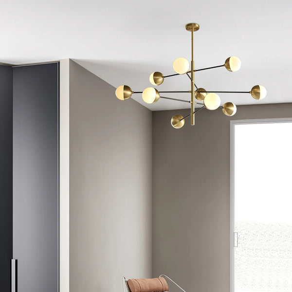 Nordic glass living room chandelier