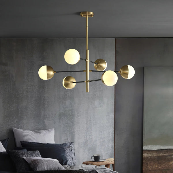 Nordic glass living room chandelier