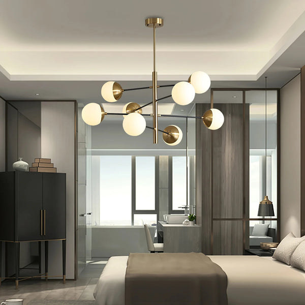 Nordic glass living room chandelier
