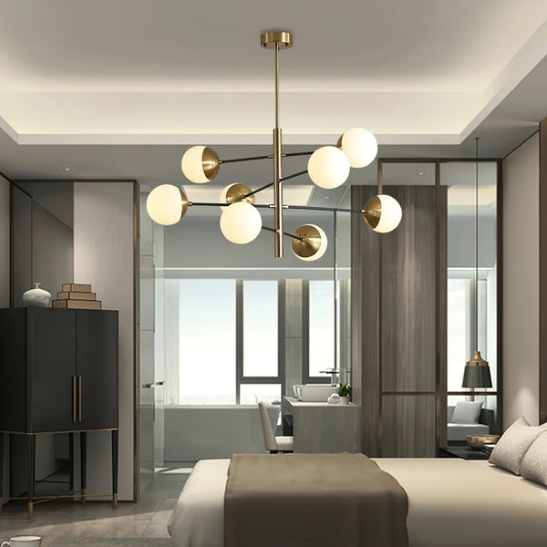 Nordic glass living room chandelier