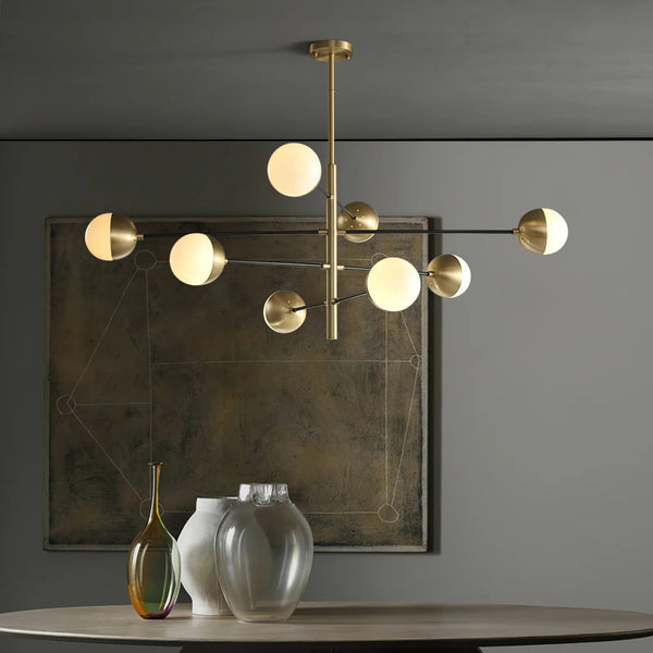 Nordic glass living room chandelier