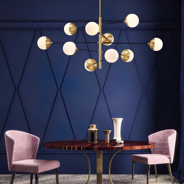 Nordic glass living room chandelier