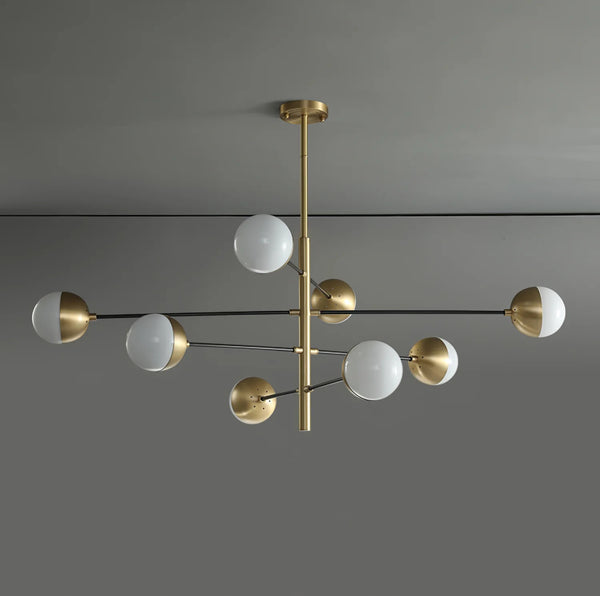 Nordic glass living room chandelier