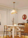 Nordic natural wood - fabric pendant light