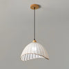 Nordic natural wood - fabric pendant light