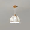 Nordic natural wood - fabric pendant light