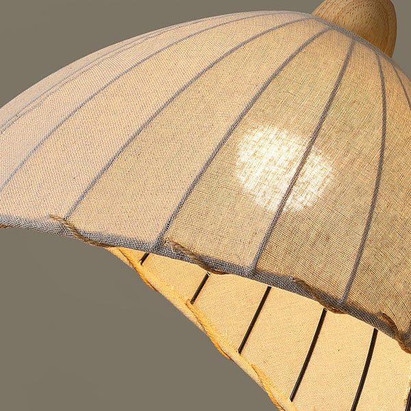 Nordic natural wood - fabric pendant light