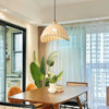 Nordic natural wood - fabric pendant light