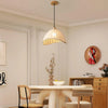 Nordic natural wood - fabric pendant light