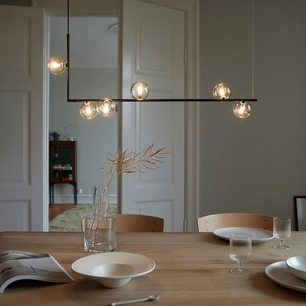 Nordic restaurant bar glass pendant light