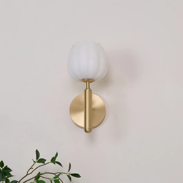Nordic style bedroom flower bud wall lamp