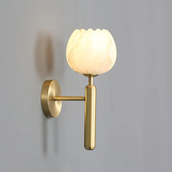 Nordic style bedroom flower bud wall lamp