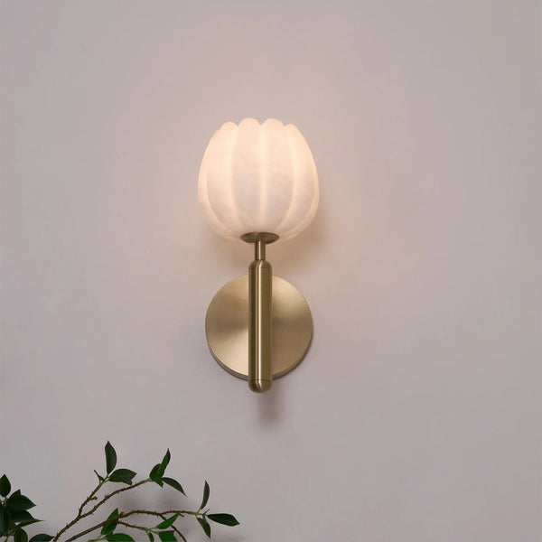Nordic style bedroom flower bud wall lamp