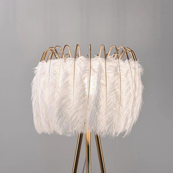 Nordic light luxury living room bedroom feather floor lamp