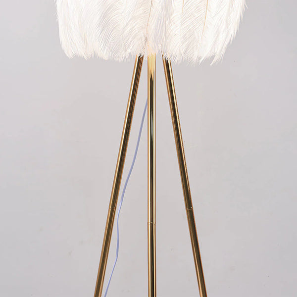 Nordic light luxury living room bedroom feather floor lamp