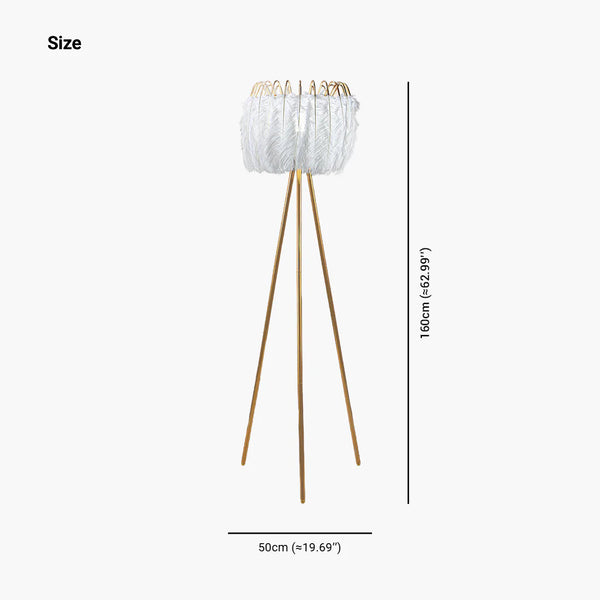 Nordic light luxury living room bedroom feather floor lamp