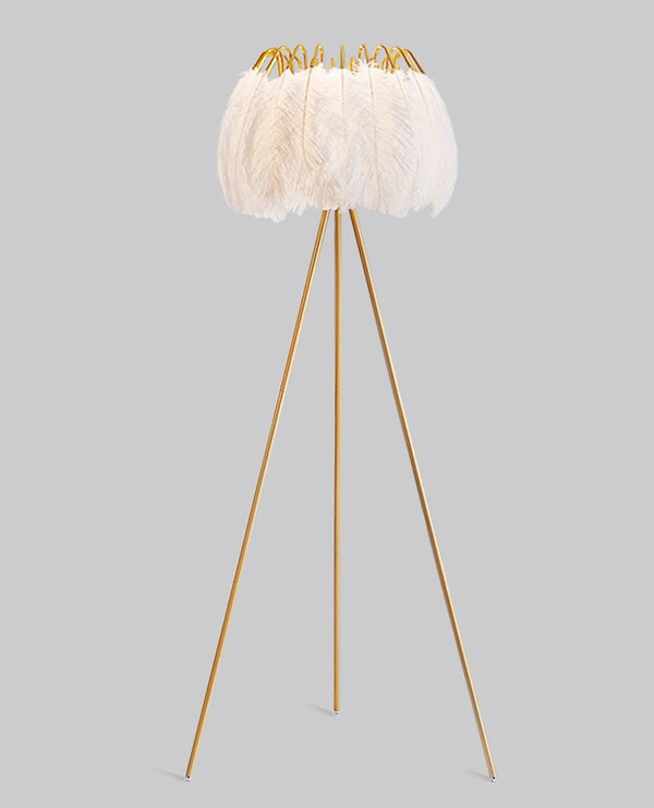 Nordic light luxury living room bedroom feather floor lamp