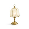 American retro living room art etched glass table lamp
