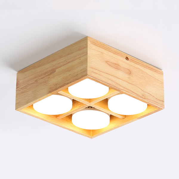 Japanese style wooden corridor ceiling lamp