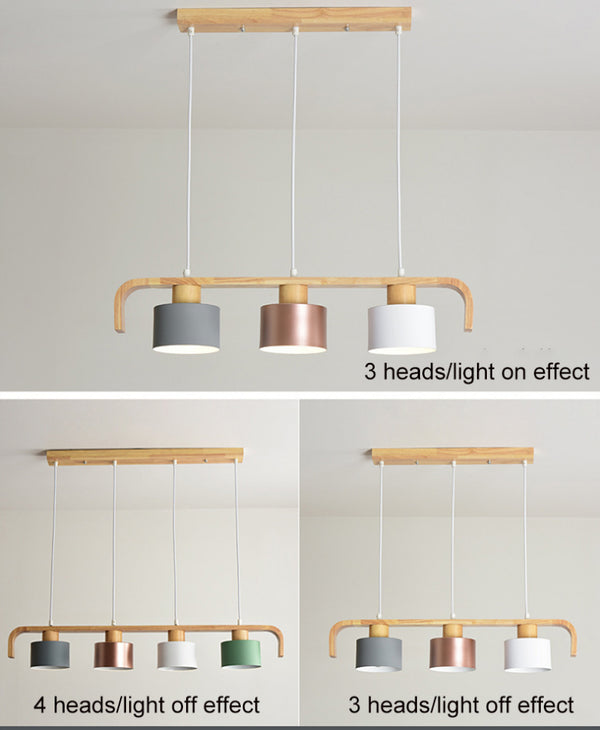 4-head macaron chandelier