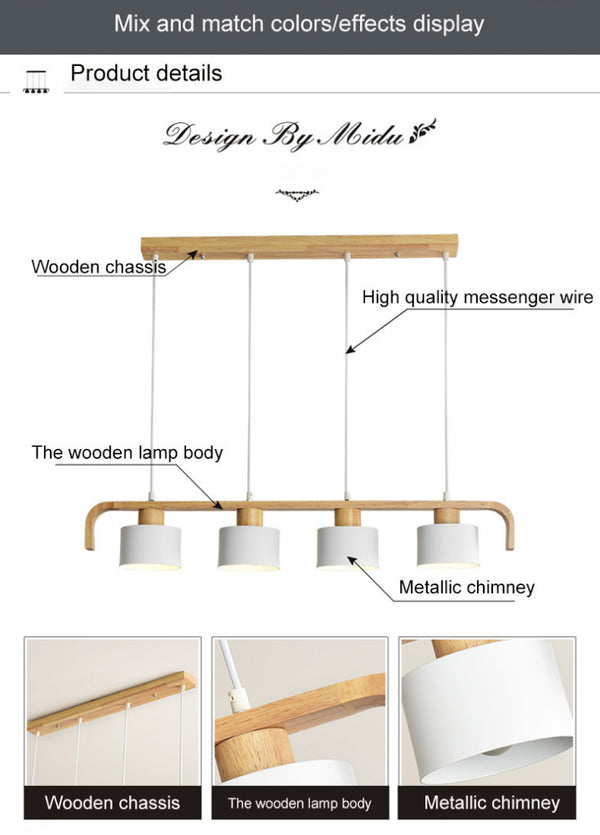 4-head macaron chandelier