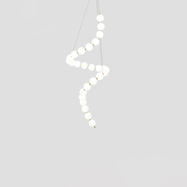 Copper Acrylic Pearl Necklace Pendant Light