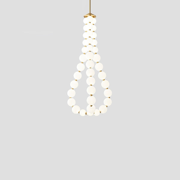 Copper Acrylic Pearl Necklace Pendant Light