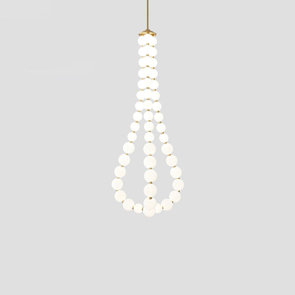 Copper Acrylic Pearl Necklace Pendant Light