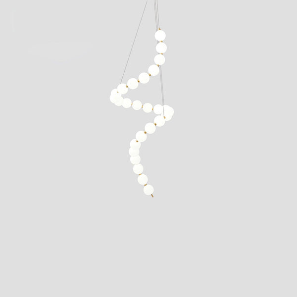 Copper Acrylic Pearl Necklace Pendant Light