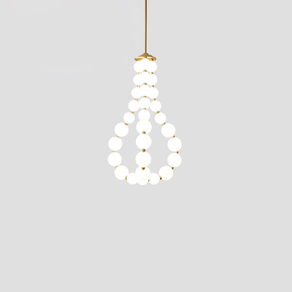 Copper Acrylic Pearl Necklace Pendant Light