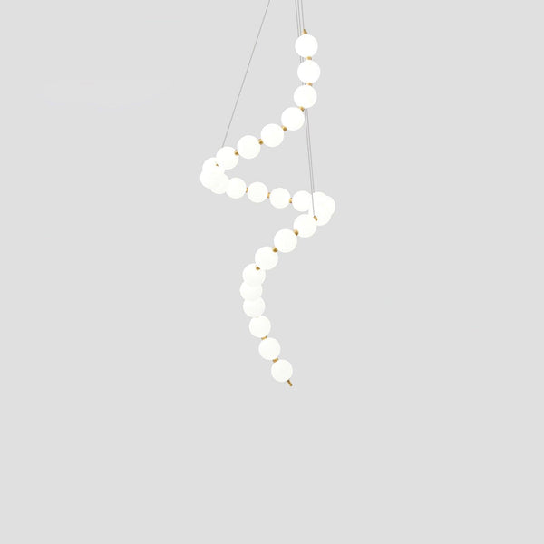 Copper Acrylic Pearl Necklace Pendant Light