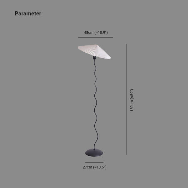 Pleated Shade Floor Lamp