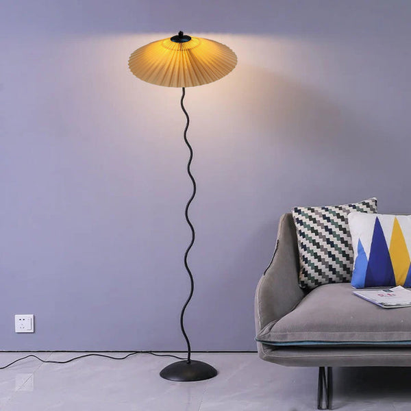 Pleated Shade Floor Lamp