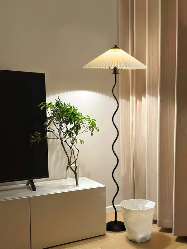 Pleated Shade Floor Lamp