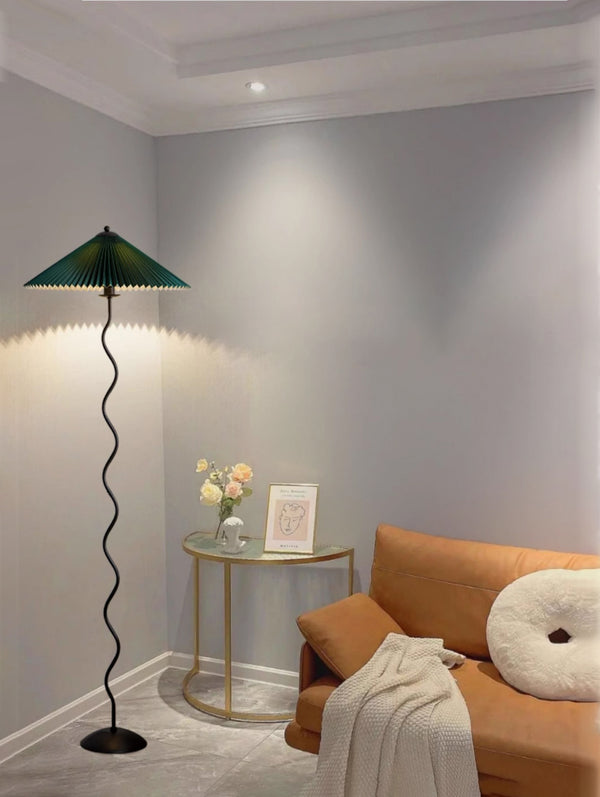 Pleated Shade Floor Lamp