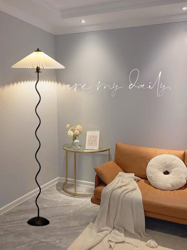 Pleated Shade Floor Lamp