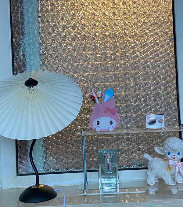 Lampe de table à abat-jour plissé